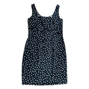 Navy blue Vintage 90s dress polk a dot dress sheer one size xs/s